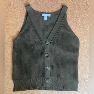 H&M sweater vest button down sleeveless top